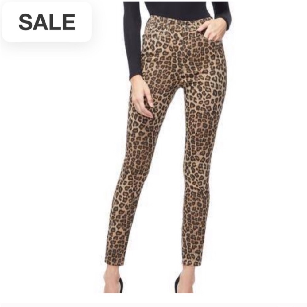 NWT Good American Leopard Print Jeans